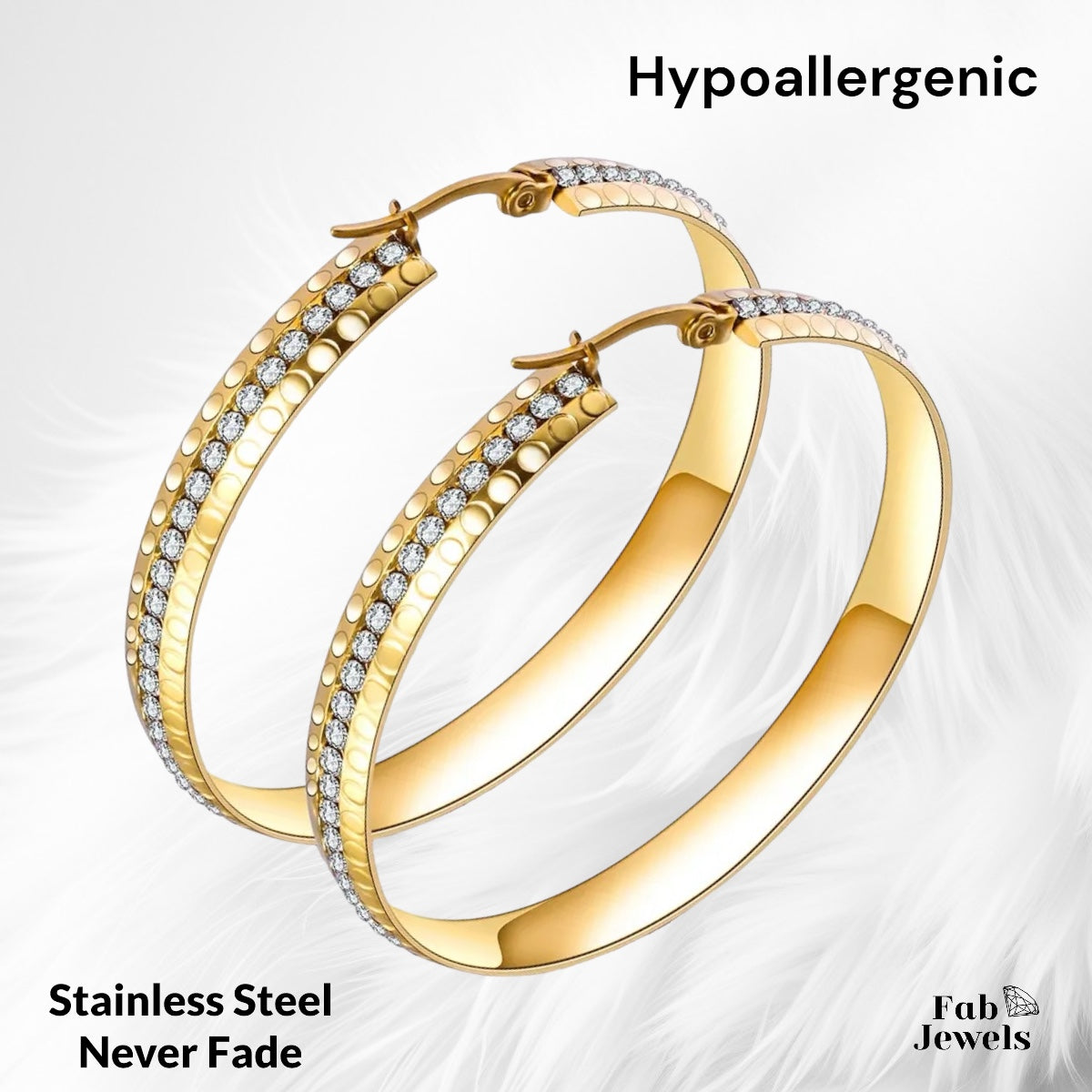 25mm Round Hoop Earrings In Sterling Silver - Foto 12