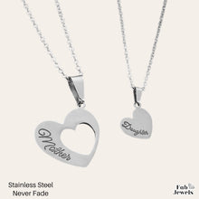 Load image into Gallery viewer, Stainless Steel Mother-Daughter Set of 2 Interlocking Heart Necklaces