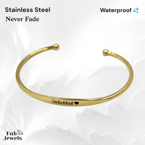 Yellow Gold Rose Gold Plated Stainless Steel inhobbok Bangle