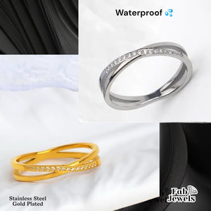 18 ct Gold Plated Stainless Steel WaterProof Dainty Ring