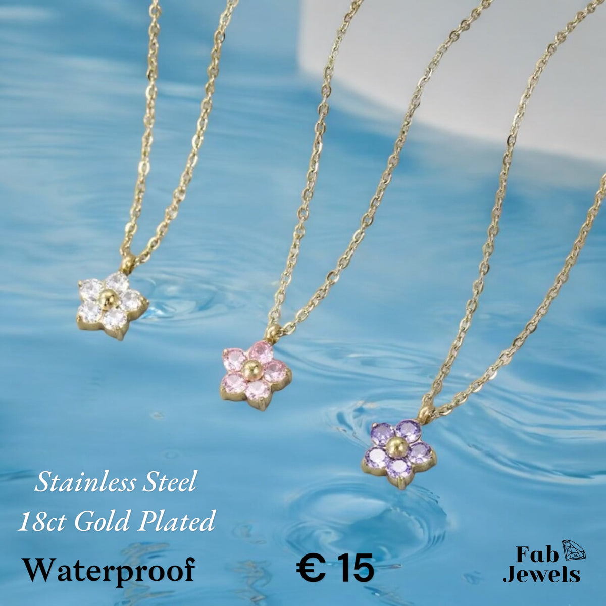 flower pendant stainless steel gold pendants