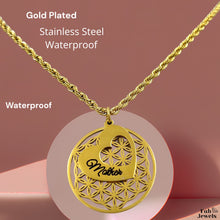Load image into Gallery viewer, Gold Plated on Stainless Steel Silver Mother Mum Pendant with Rope Chain