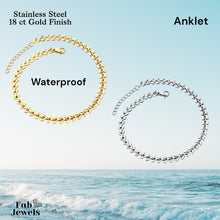 Load image into Gallery viewer, Stainless Steel Gold Plated Waterproof Leaf Ankle Chain Anklet