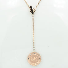 Load image into Gallery viewer, Stainless Steel Stylish Rose Gold Plated Set Drop Necklace Earrings