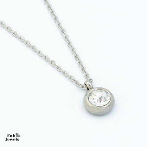 Stainless Steel Birthstone Pendant with Necklace