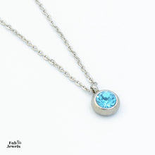 Load image into Gallery viewer, Stainless Steel Birthstone Pendant with Necklace