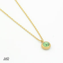 Load image into Gallery viewer, Yellow Gold Plated Stainless Steel Birthstone Pendant with Necklace