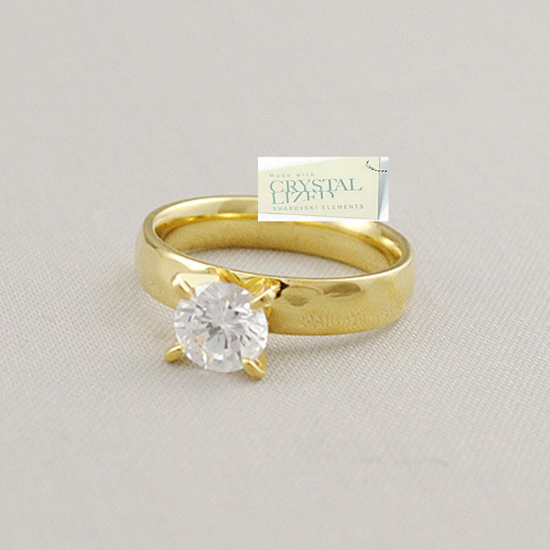 Swarovski crystal 2025 solitaire ring