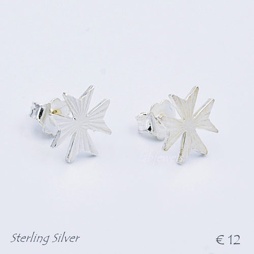 MALTESE CROSS  Sterling Silver 925 Earrings