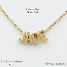 Load image into Gallery viewer, Stainless Steel Letter Name Necklace