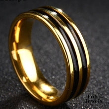 Load image into Gallery viewer, 18ct Gold Plated on Stainless Steel Band Ring