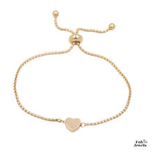 Load image into Gallery viewer, Stainless Steel Yellow/ Rose / White Gold Plated Heart Bracelet