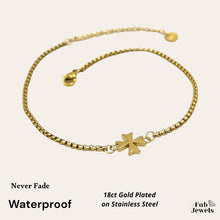 Load image into Gallery viewer, Stainless Steel 316L Waterproof 18ct Gold Plated Maltese Cross Anklet Ankle Chain
