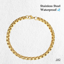 Load image into Gallery viewer, Stainless Steel Waterproof Yellow Gold Plated Silver Bracelet