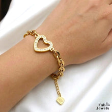 Load image into Gallery viewer, 18ct Gold Plated Stainless Steel 316L Stylish Bella Love Bracelet