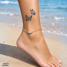 Load image into Gallery viewer, Stainless Steel 316L Waterproof 18ct Gold Plated Lotus Glow Anklet Ankle Chain