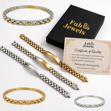 Load image into Gallery viewer, Stainless Steel 316L Silver / 18ct Yellow Gold Plated / Two Tone Caliber Bracelet