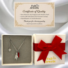 Load image into Gallery viewer, Yellow Gold Plated S/Steel Good Luck Horn Pendants with Necklace