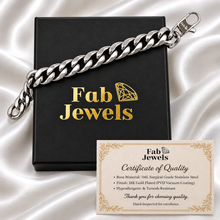 Load image into Gallery viewer, Fab Signiture Cuban Link 10 mm Bracelet 18ct Gold Plated Stainless Steel 316L Waterproof