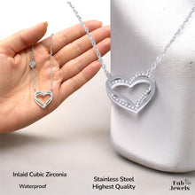 Load image into Gallery viewer, Gold Plated Stainless Steel Necklace with Heart Pendant