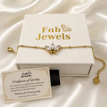 Load image into Gallery viewer, 18ct Gold Plated Stainless Steel 316L Lotus Glow Set Bracelet Matching Pendant and Necklace
