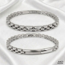 Load image into Gallery viewer, Stainless Steel 316L Silver / 18ct Yellow Gold Plated / Two Tone Caliber Bracelet
