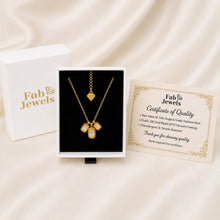 Load image into Gallery viewer, 18ct Gold Plated Stainless Steel   316L Necklace with 3 Cubic Zirconia Pendants