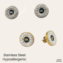 Load image into Gallery viewer, Stainless Steel Stylish Hypoallergenic Stud Earrings Silver Gold
