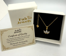 Load image into Gallery viewer, 18ct Gold Plated Stainless Steel 316L Lotus Glow Set Hypoallergenic Earrings Matching Pendant and Necklace