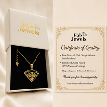 Load image into Gallery viewer, Stainless Steel 316L 18ct Gold Plated Fab Signature Maltese Cross Pendant with Ball Chain Necklace