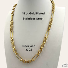 Load image into Gallery viewer, Stainless Steel Set Yellow Gold or Silver Necklace and Bracelet