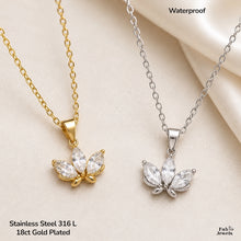 Load image into Gallery viewer, 18ct Gold Plated Stainless Steel 316L Lotus Glow Set Earrings Bracelet Matching Pendant and Necklace