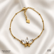 Load image into Gallery viewer, 18ct Gold Plated Stainless Steel 316L Lotus Glow Set Earrings Bracelet Ring Matching Pendant and Necklace
