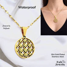 Load image into Gallery viewer, 18ct Gold Plated on Stainless Steel Maltese Cross Pendant Necklace Included
