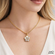 Load image into Gallery viewer, 18ct Gold Plated Stainless Steel  Necklace with Flower Charm Pendant Waterproof