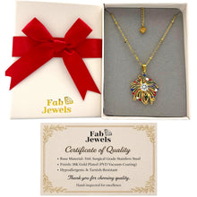 Load image into Gallery viewer, 18ct Gold Plated Stainless Steel Fireworks Pendant ‘il-Murtali’ Ball Chain Necklace