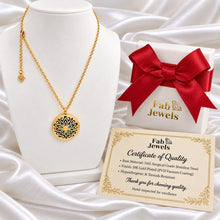 Load image into Gallery viewer, 18ct Gold Plated Stainless Steel 316L Bella Blue Pendant with Necklace