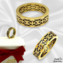 Load image into Gallery viewer, 18ct Gold Plated Stainless Steel Maltese Cross Ring Modern Baroque Waterproof