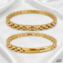 Load image into Gallery viewer, Stainless Steel 316L Silver / 18ct Yellow Gold Plated / Two Tone Caliber Bracelet