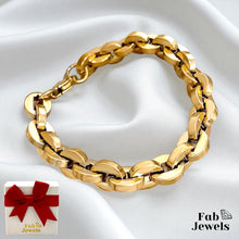 Load image into Gallery viewer, 18ct Yellow Gold Plated Stainless Steel Chunky Bracelet Waterproof