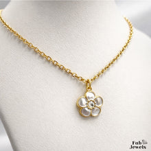 Load image into Gallery viewer, 18ct Gold Plated Stainless Steel  Necklace with Flower Charm Pendant Waterproof