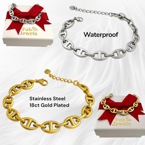 18ct Yellow Gold Plated Stainless Steel 316L Stylish Bracelet
