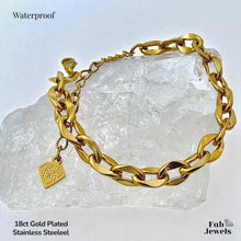 Load image into Gallery viewer, 18ct Yellow Gold Plated Stainless Steel 316L Stylish Dora Bracelet