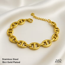 Load image into Gallery viewer, 18ct Yellow Gold Plated Stainless Steel 316L Stylish Bracelet