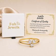 Load image into Gallery viewer, 18ct Gold Plated Stainless Steel 316L Trielle Bangle with Cubic Zirconia