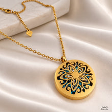 Load image into Gallery viewer, 18ct Gold Plated Stainless Steel 316L Bella Blue Pendant with Necklace