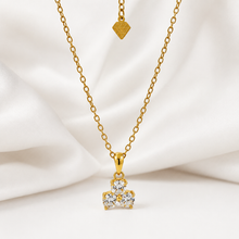 Load image into Gallery viewer, 18ct Gold Plated Stainless Steel   316L Dainty Trielle Pendant with Necklace