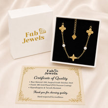 Load image into Gallery viewer, Stainless Steel 316L Waterproof 18ct Gold Plated Flower Bracelet