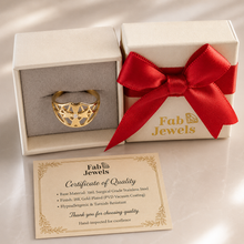 Load image into Gallery viewer, Stainless Steel 316L 18ct Gold Plated Fab Signature Maltese Cross Ring Waterproof