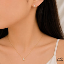 Load image into Gallery viewer, Stainless Steel 316L 18ct Gold Plated Dainty Teardrop Set Necklace Matching Earrings